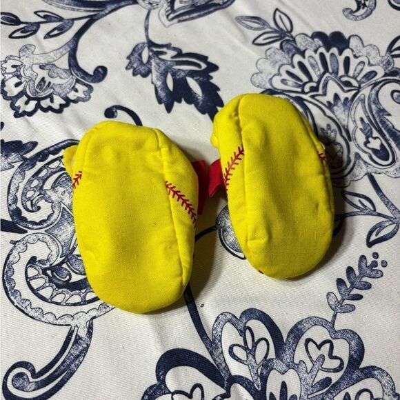 Infant Softball Baby Girl Shoes with Bows Velcro Closure EPC Size 0-3 Months Inf - Picture 4 of 4